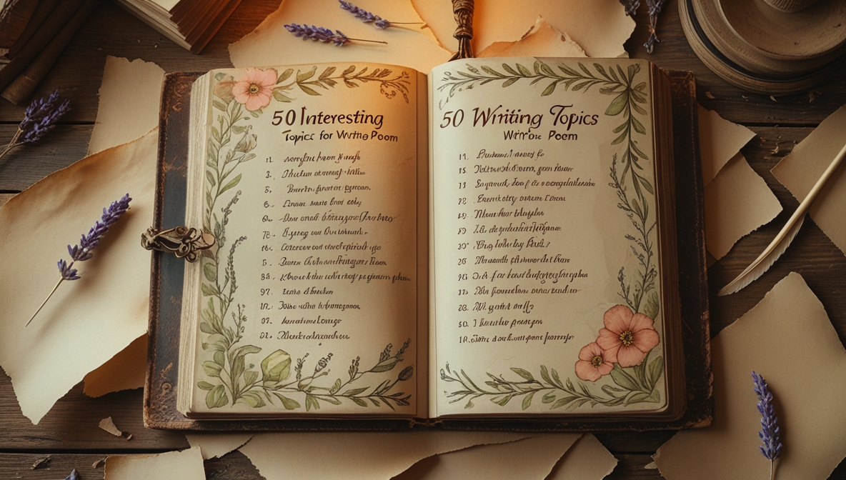 A List of 50 Interesting Topics for Writing a Poem