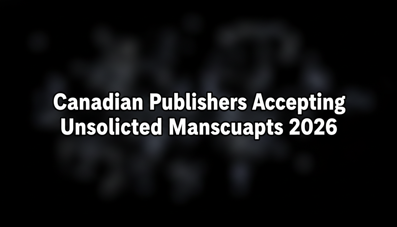 Canadian Publishers Accepting Unsolicited Manuscripts 2026