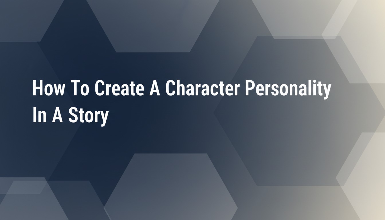 How To Create A Character Personality In A Story
