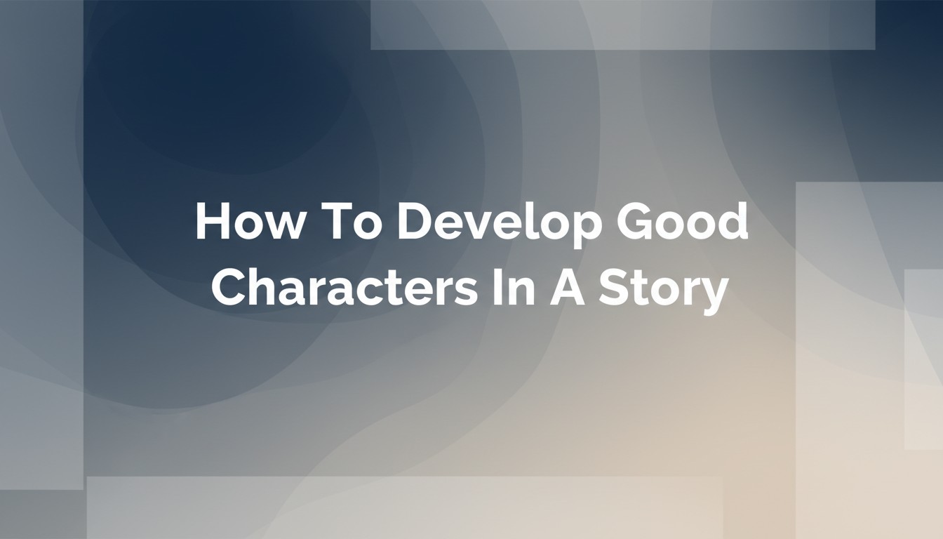 How To Develop Good Characters In A Story