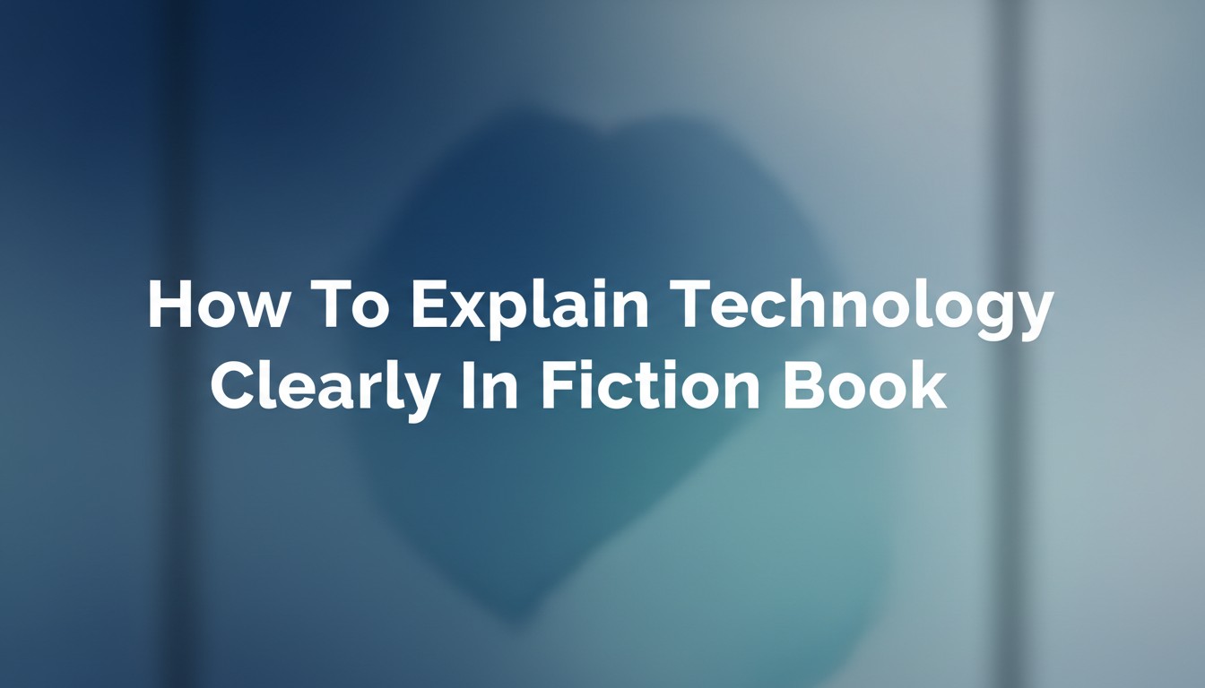 How To Explain Technology Clearly In Fiction Book