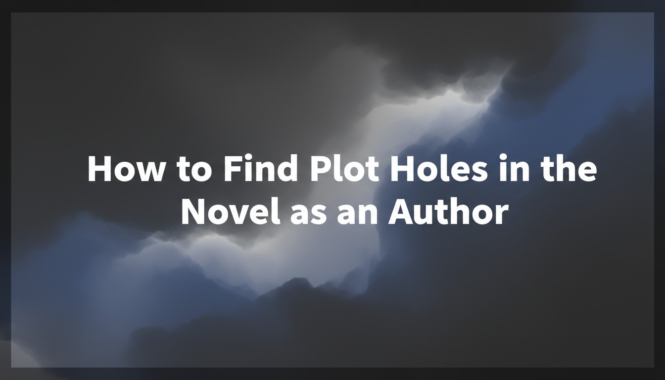 How to Find Plot Holes in the Novel as an Author