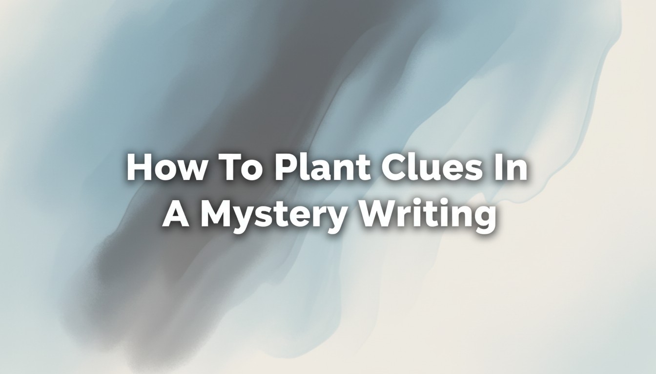 How To Plant Clues In A Mystery Writing