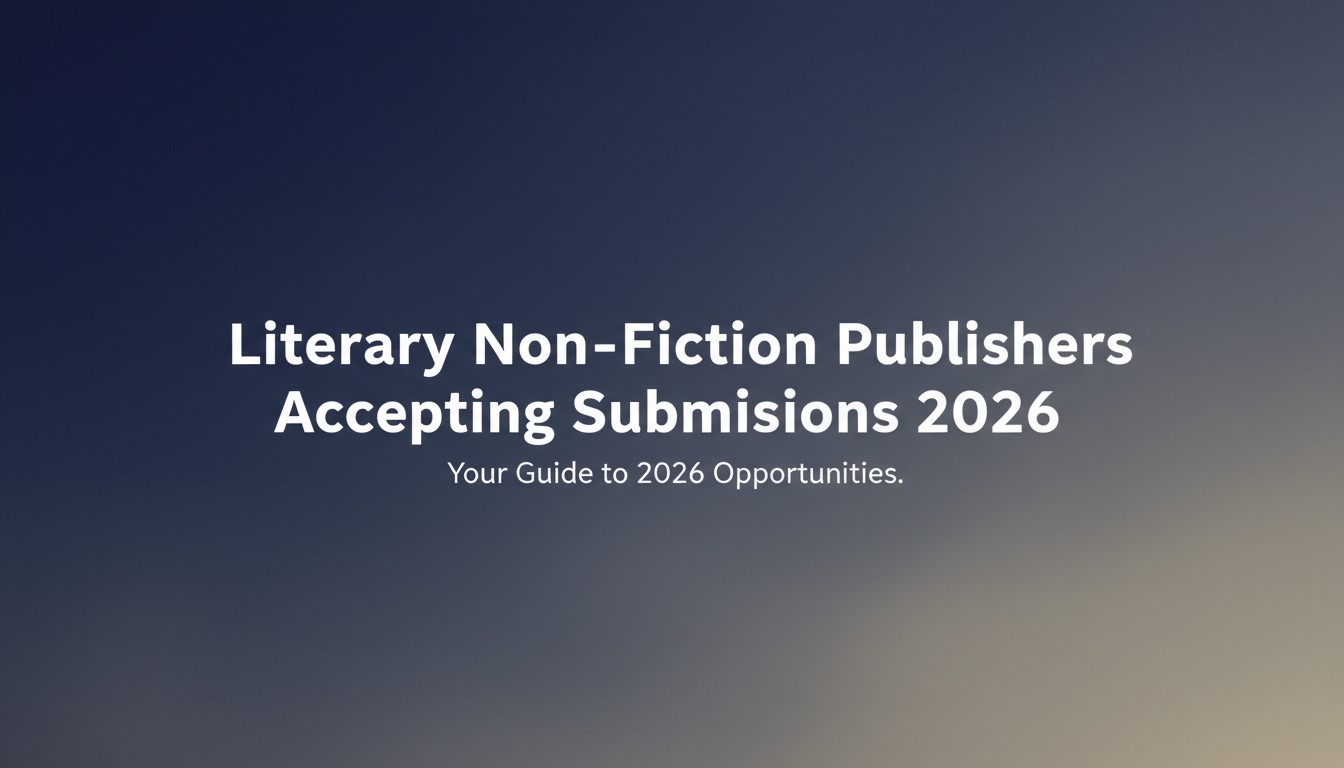 Literary Non-Fiction Publishers Accepting Submissions 2026