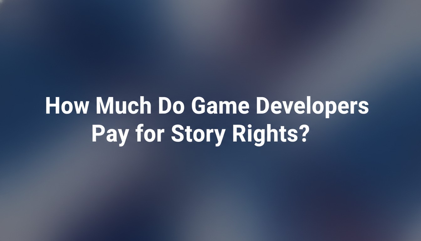 How Much Do Game Developers Pay for Story Rights?