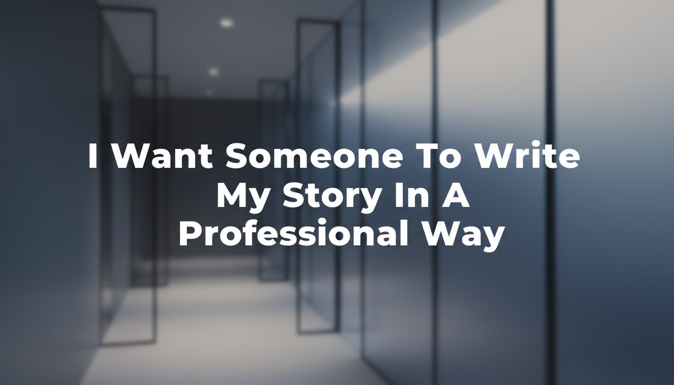 I Want Someone To Write My Story In A Professional Way