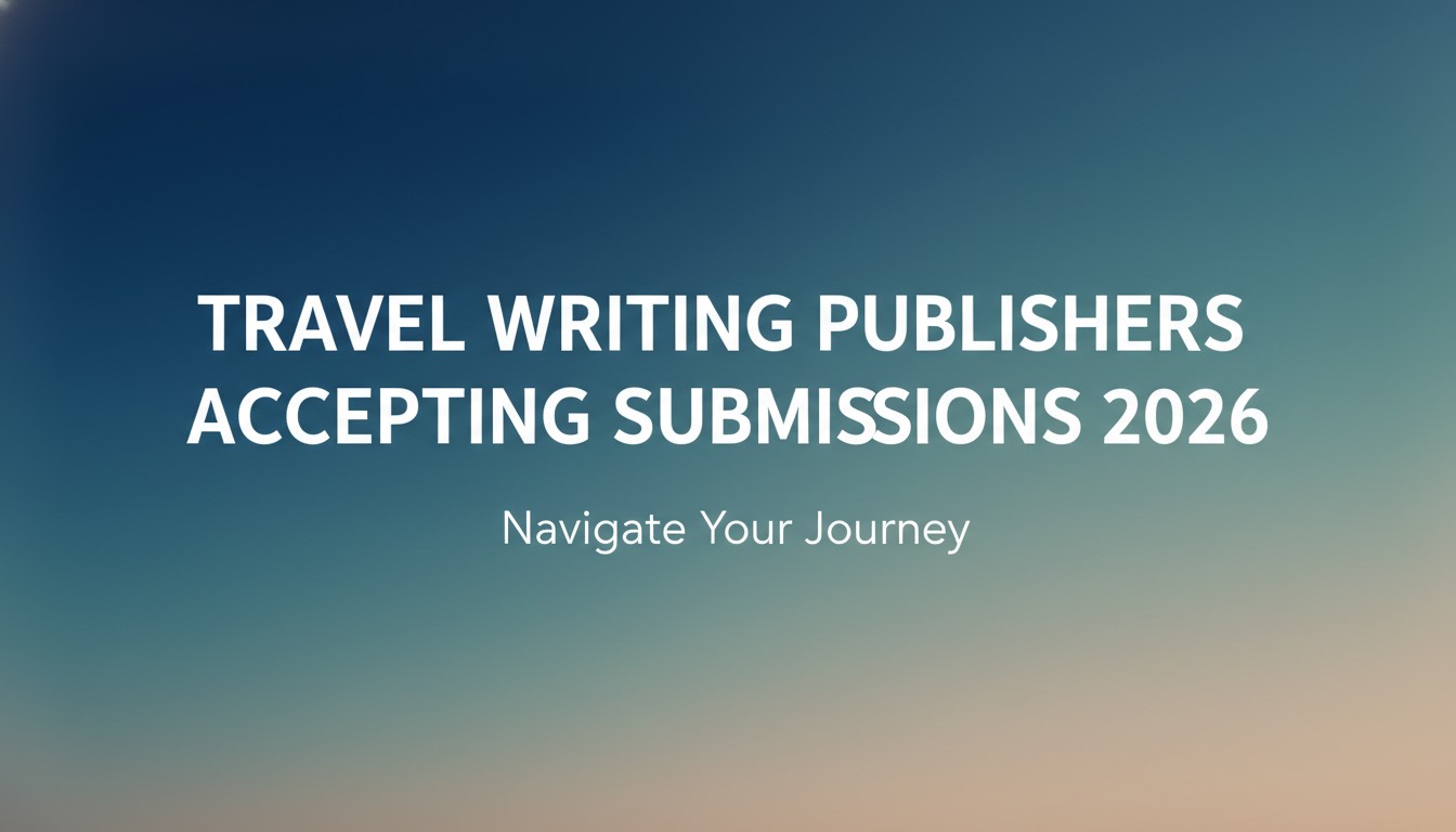 Travel Writing Publishers Accepting Submissions 2026