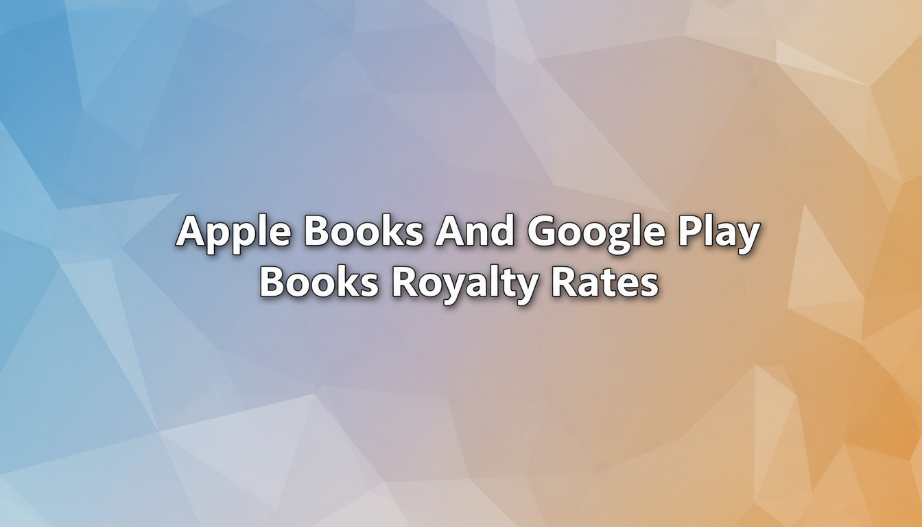 Apple Books And Google Play Books Royalty Rates