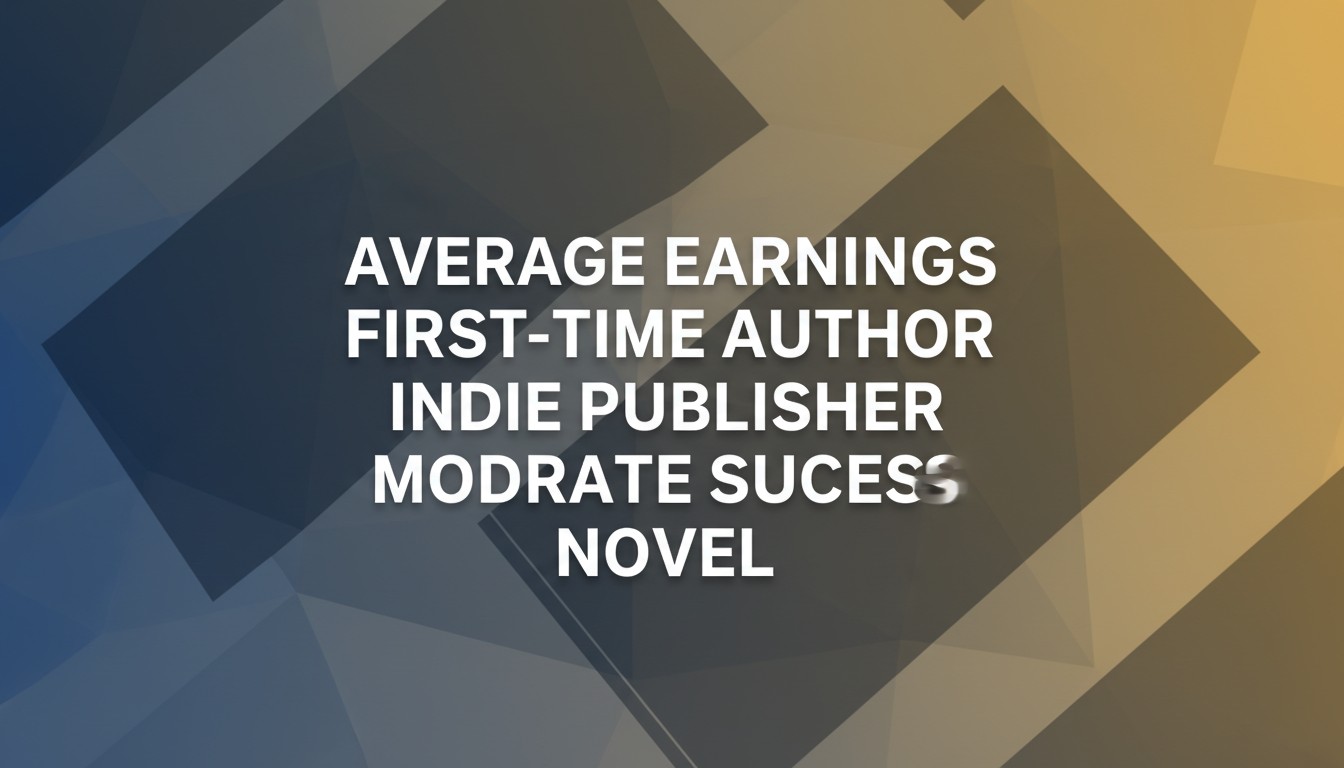 Average Earnings First-Time Author Indie Publisher Moderate Success Novel