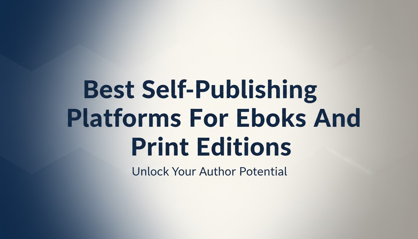 Best Self-Publishing Platforms For Ebooks And Print Editions