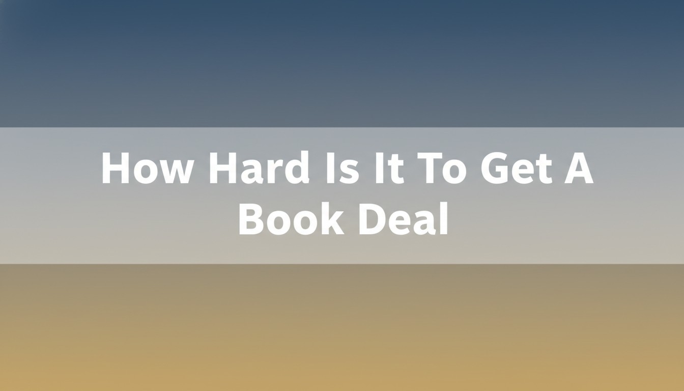 How Hard Is It To Get A Book Deal
