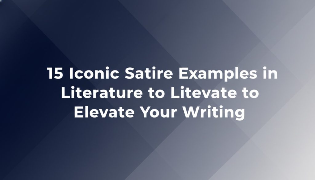 15 Iconic Satire Examples in Literature to Elevate Your Writing