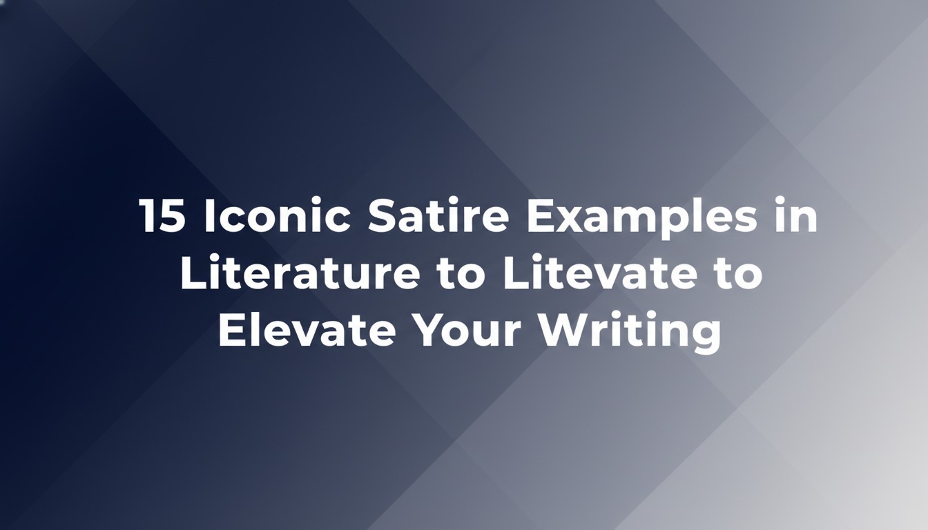 15 Iconic Satire Examples in Literature to Elevate Your Writing