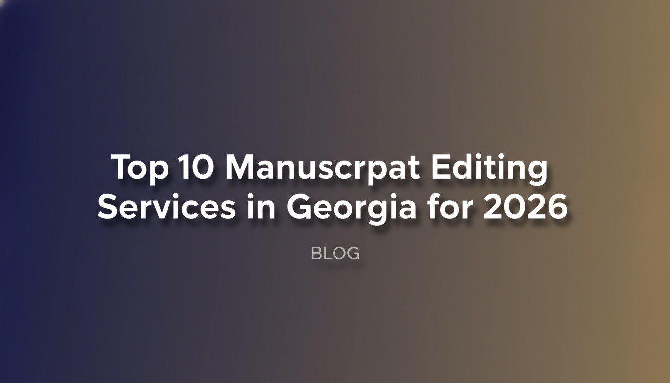 Top 10 Manuscript Editing Services in Georgia for 2026