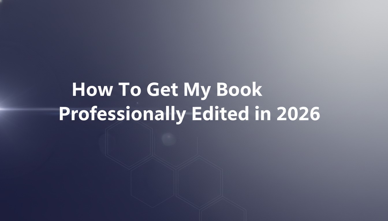 How To Get My Book Professionally Edited in 2026