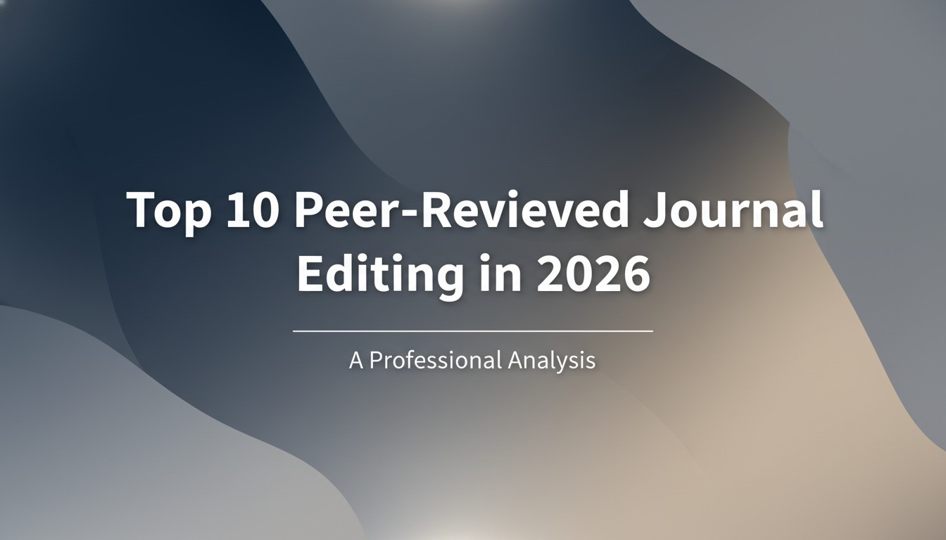 Top 10 Peer-Reviewed Journal Editing in 2026